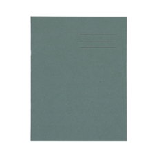 9x7" Exercise Book 48 Page, 8mm Ruled With Margin, Dark Green - Pack of 100